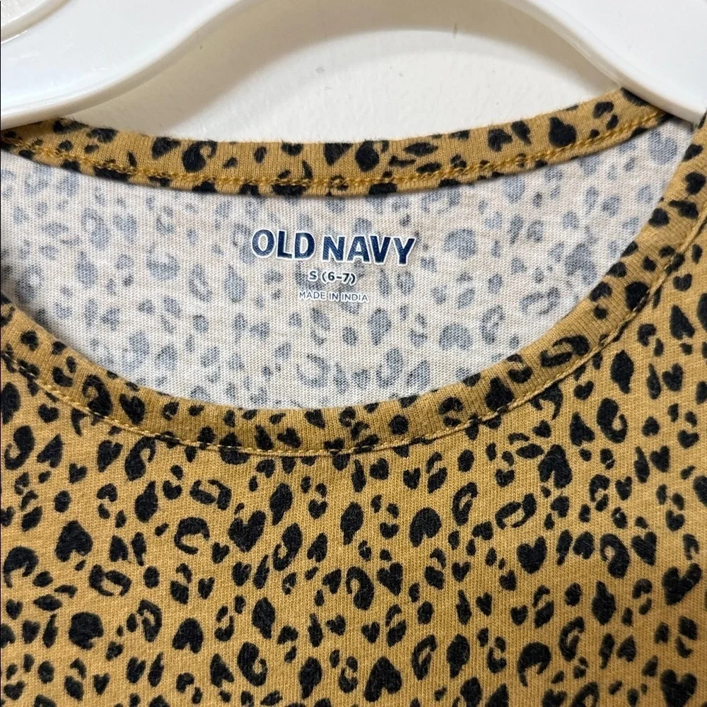 Old Navy Brown Leopard Print Kids Dress